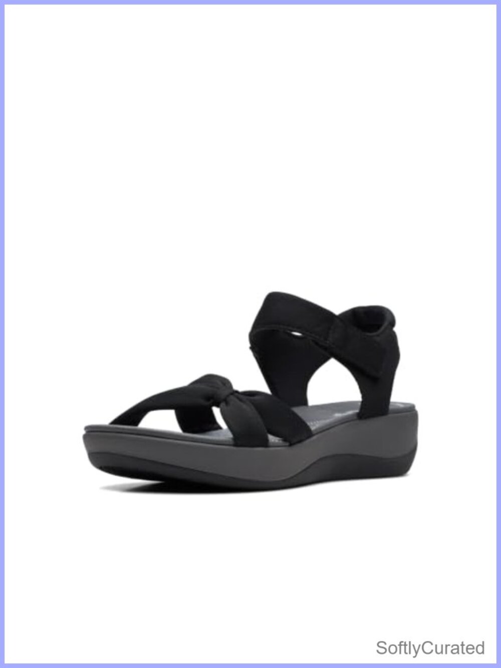 Clarks Ankle Strap Platform Sandal Cushion Soft OrthoLite Comfort